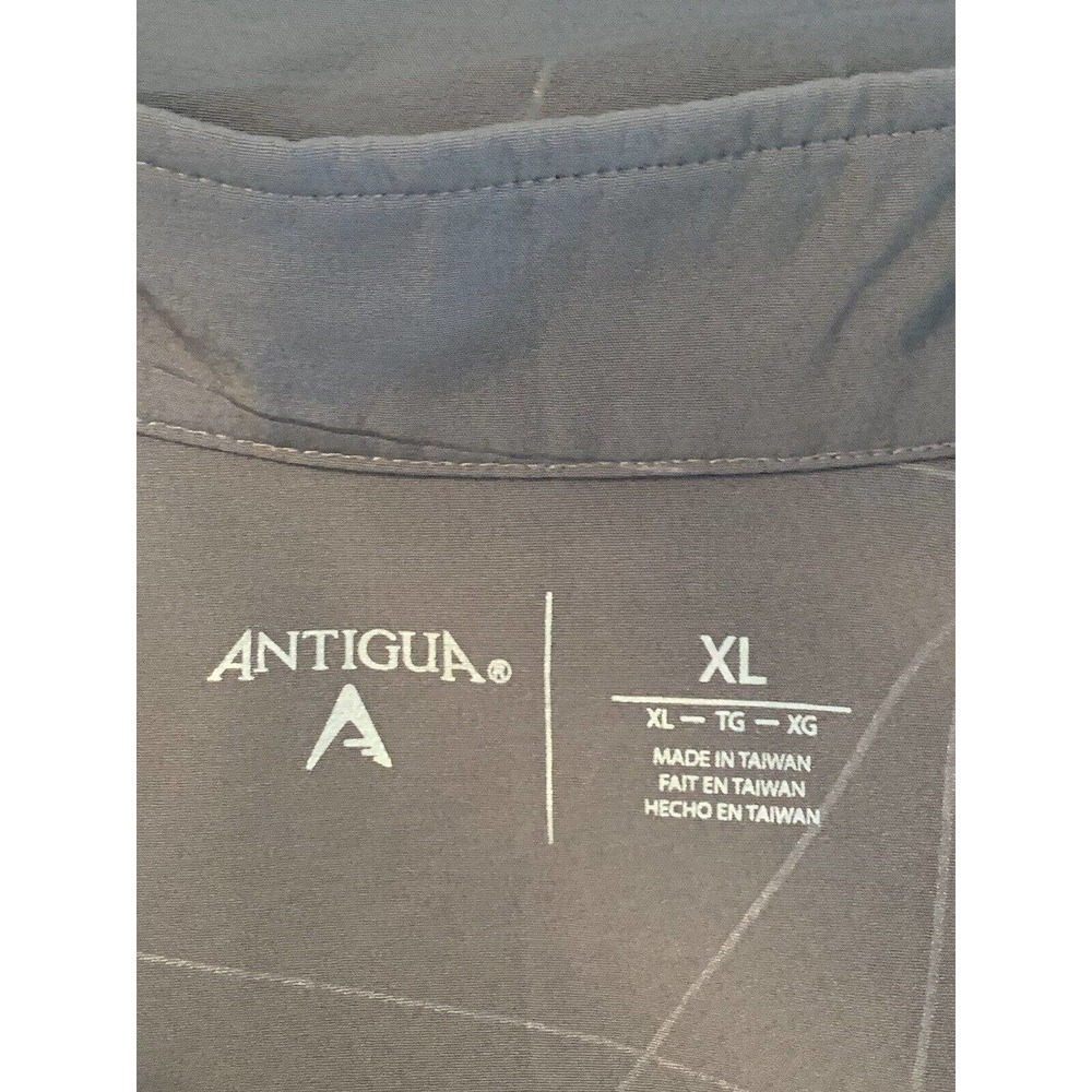 Antigua Men’s Performance Golf Gray Black 1/4 Zip Long Sleeve Pullover Size XL - Picture 3 of 7
